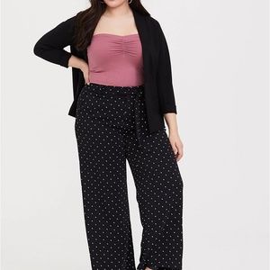 NWT Torrid Black Dotted Wide Leg Pant 24